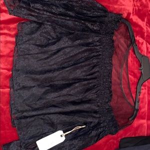 Large black Lace Top